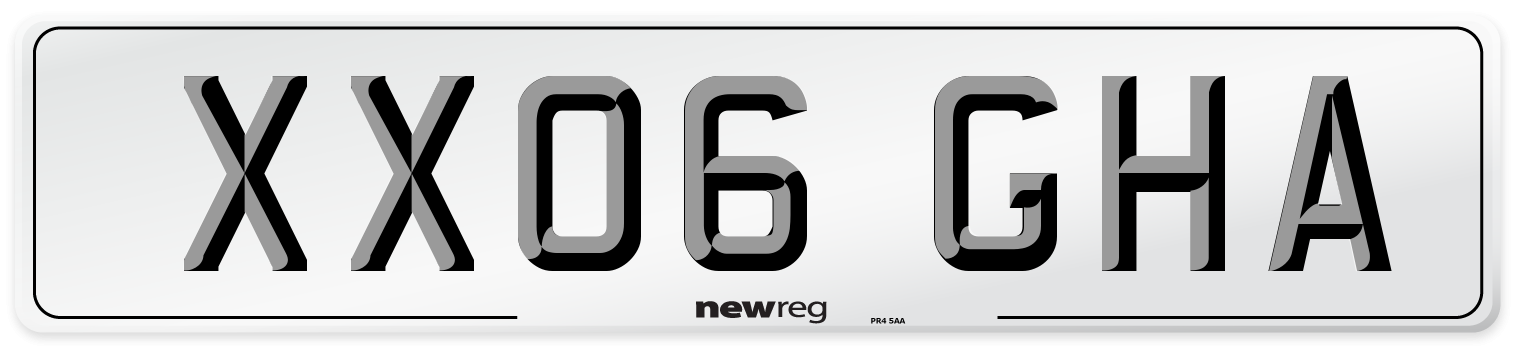 XX06 GHA Number Plate from New Reg